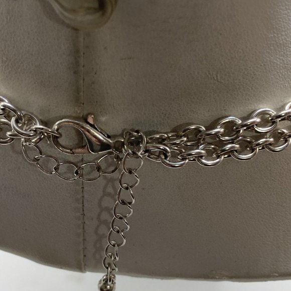 BOHO STYLE COLLAR BIB TURQUOISE CHIPS SILVER TONE 20" Tassel Drop Necklace - Picture 8 of 8